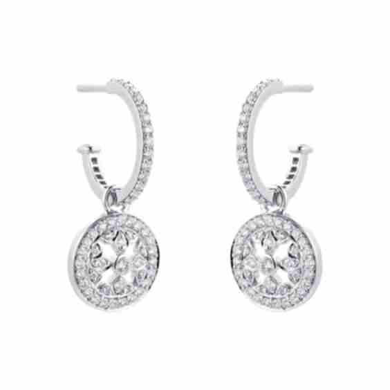 Empress 18Ct Diamond Sleeper Earrings