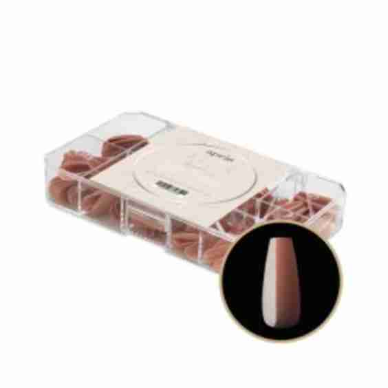 Gel X Neutrals Natural Imani Coffin Medium 150 Pc