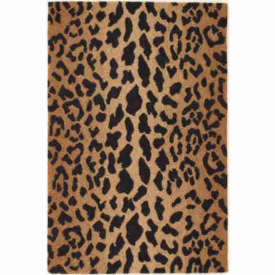 Leopard Hand Micro Hooked Wool Rug 3x5