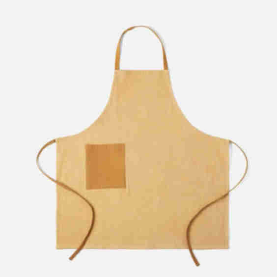 Myra Mustard Cotton Jute Apron Adult Size