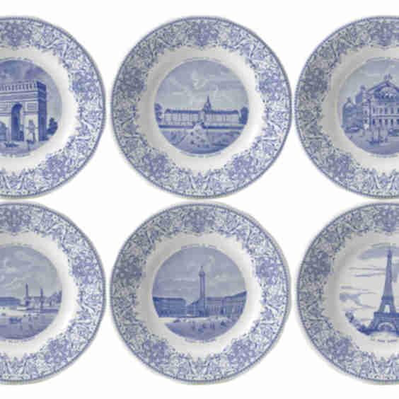 Ass Themes Monuments De Paris Dessert Plates, Set of 6