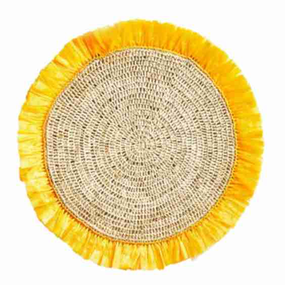 Woven Rattan Fringes Placemat