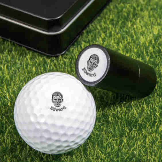 Personalized Character Portrait Photo Golf Ball Self-inking Stamp