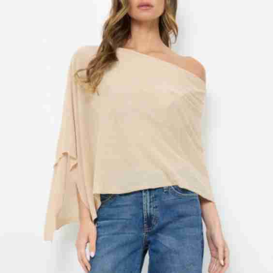 Most Packable Wheat Poncho Top