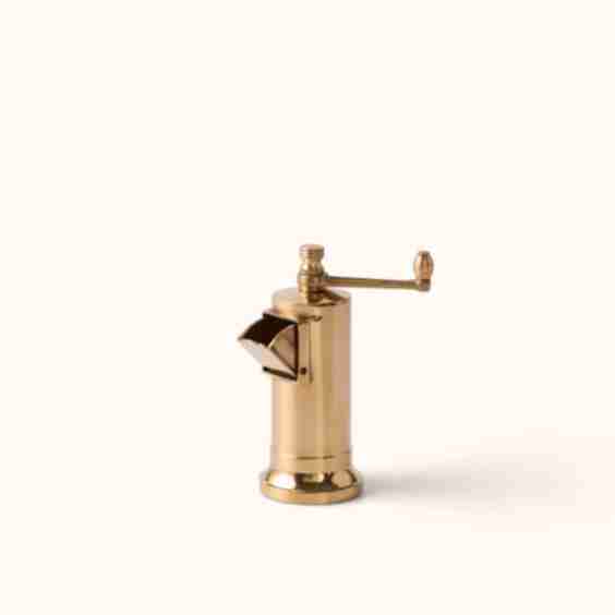 Chefs Mate Brass Pepper Mill 5"