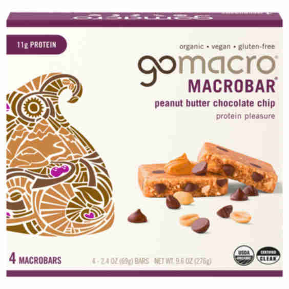 Gomacro Organic Peanut Butter Chocolate Chip Bars 4 Pack
