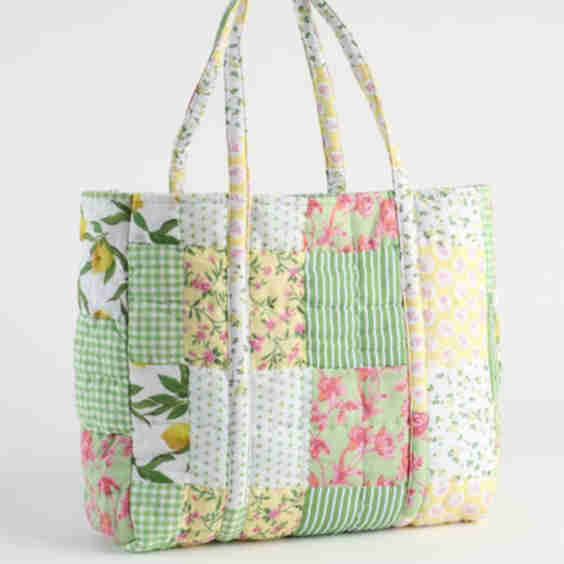Amalfi Cloud Quilted Round Large Tote Bag