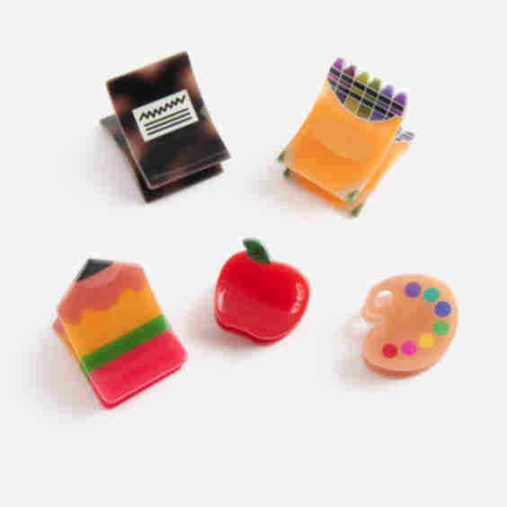 Teacher Shaped Hair Claw Clips (Set of 5)