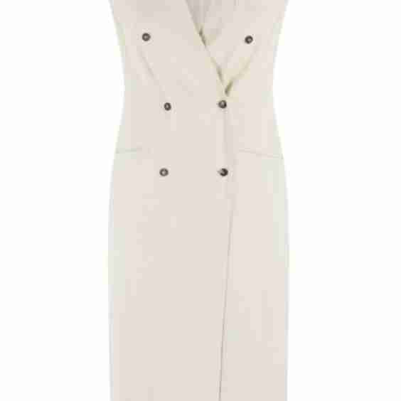 Tela Double-Breasted Sleeveless Dress