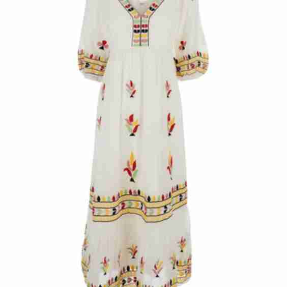 Candice Embroidered Long Dress