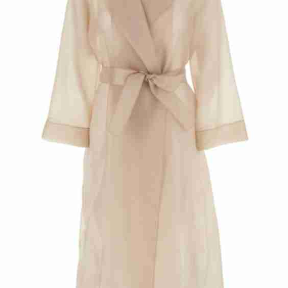 Sheer Belted Trench Coat