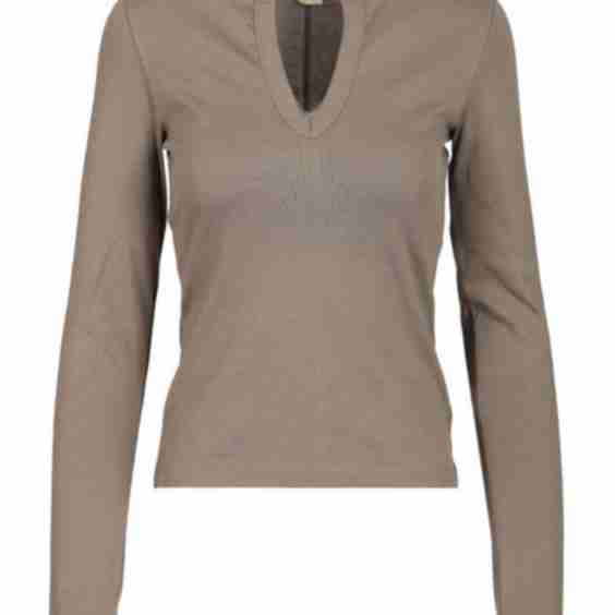Iman Ribbed Long Sleeve Top