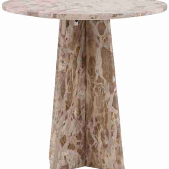 Caldwell 30" Round Marble Top Bistro Table