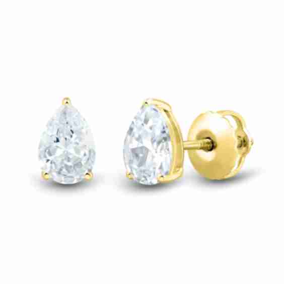 Lab Grown Diamond Pear-Shaped Stud Earrings