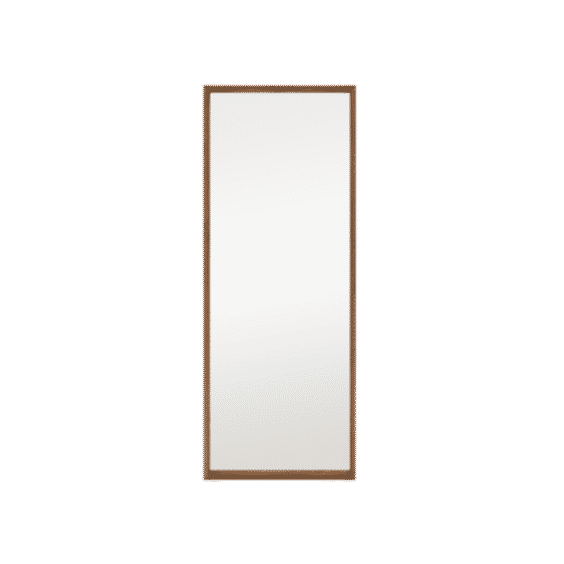 Solid Wood Effect Mirror in Dark Oak Tone 180x80cm