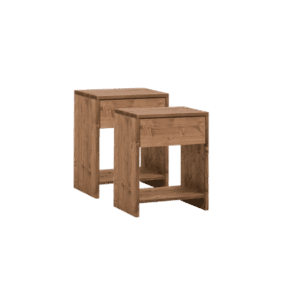Martina - Set of 2 Solid Wood Bedside Tables with a  Drawer