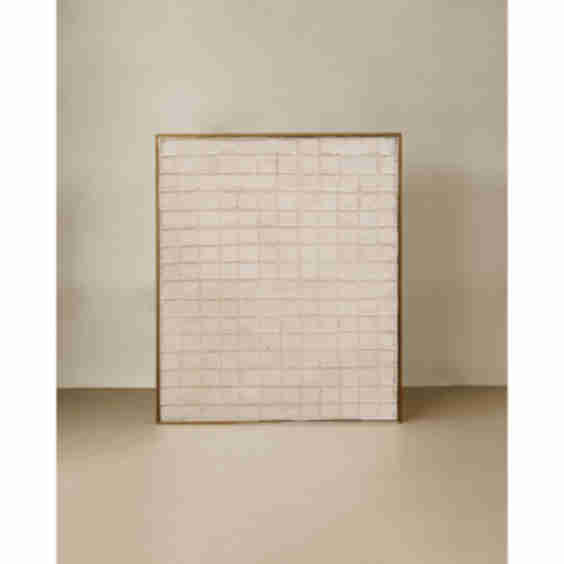 Jan Beige Decorative Oil Painting with Wooden Frame 80x60cm