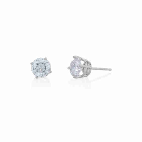Round Diamond Stud Earrings