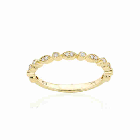 Round Diamonds Stackable Ring