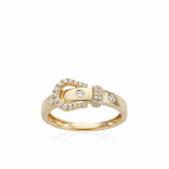 Belt Buckle Ring With Diamonds