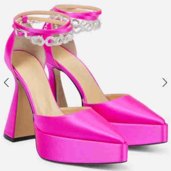 Double Bow Satin Platform Pumps