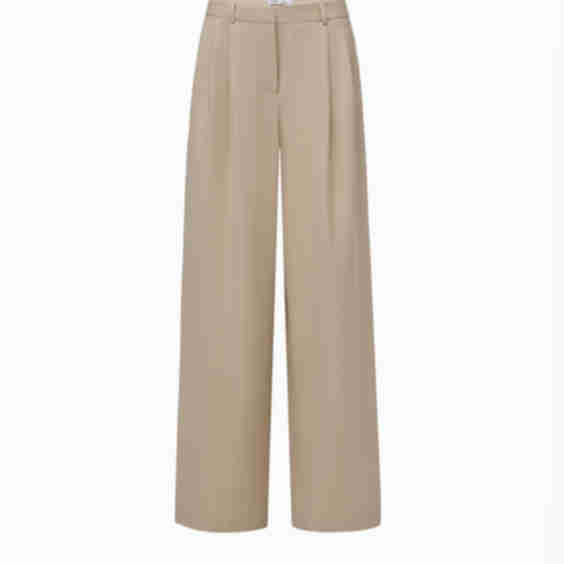 Mid-Rise Wide-Leg Trousers