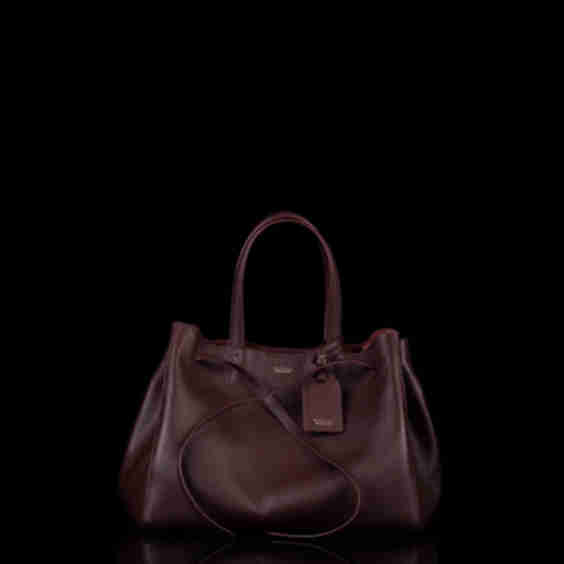 Olivia M Grained Calfskin Tote Bag