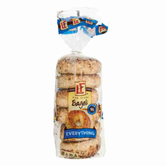 L'oven Fresh Pre-Sliced Everything Bagels, 6 Count