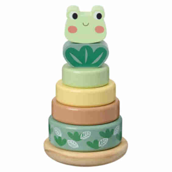 Little Town Wooden Frog Stacker