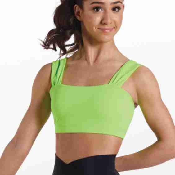 Shirred Strap Bra Top
