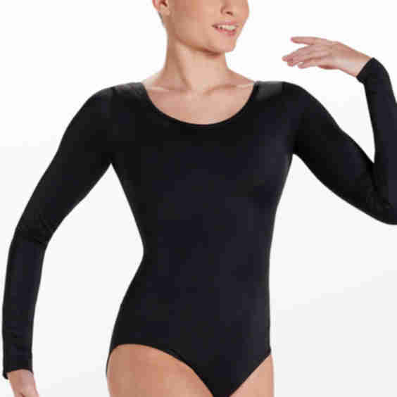 Long Sleeve Scoop Neck Leotard