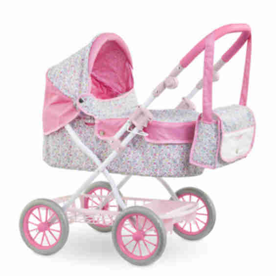 Doll Carriage Flowered Toy