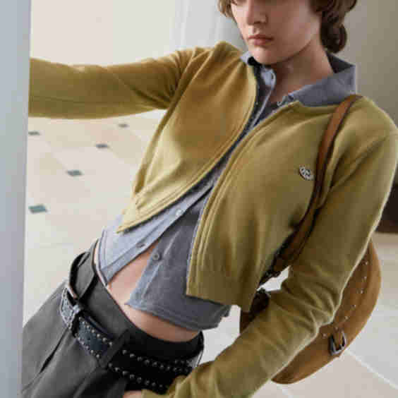 Layered Collar Knit Cardigan