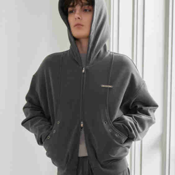 Washed Hood Zip Up