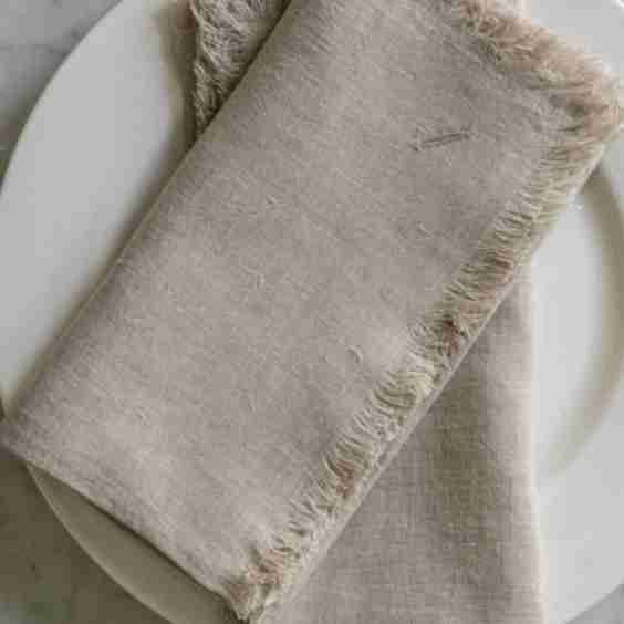 Solid Linen Napkins Set of 2