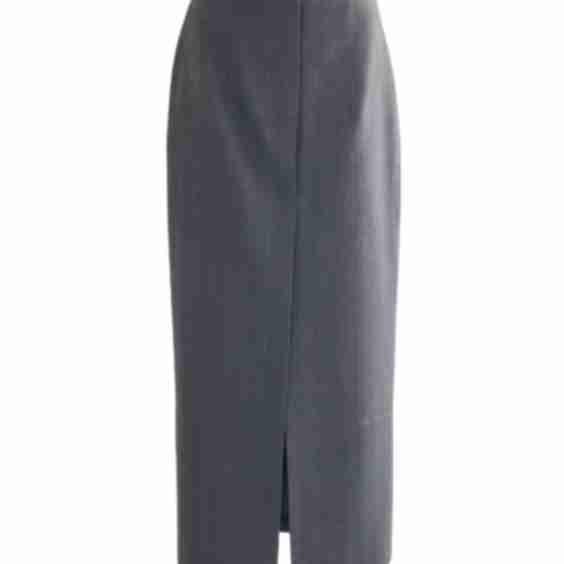Tailored Wrap Wool Skirt