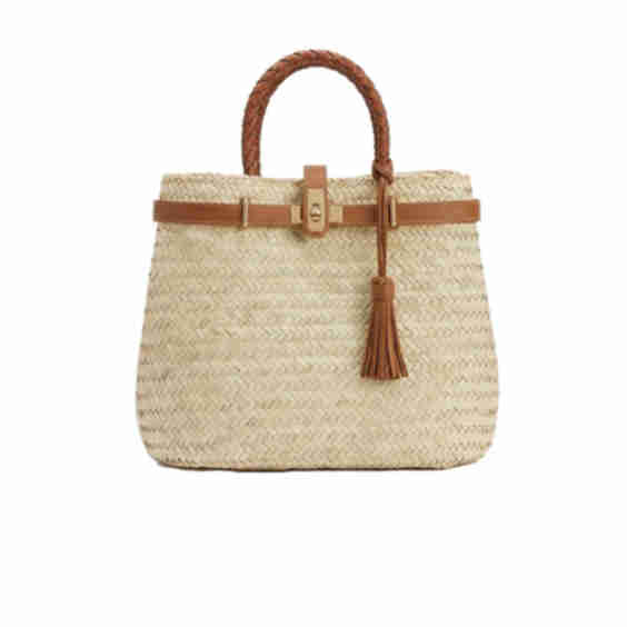 Cecile Woven Raffia Tote