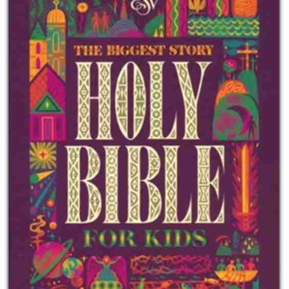 The Biggest Story Holy Bible For Kids Soft Leather Look Teal Waterfall