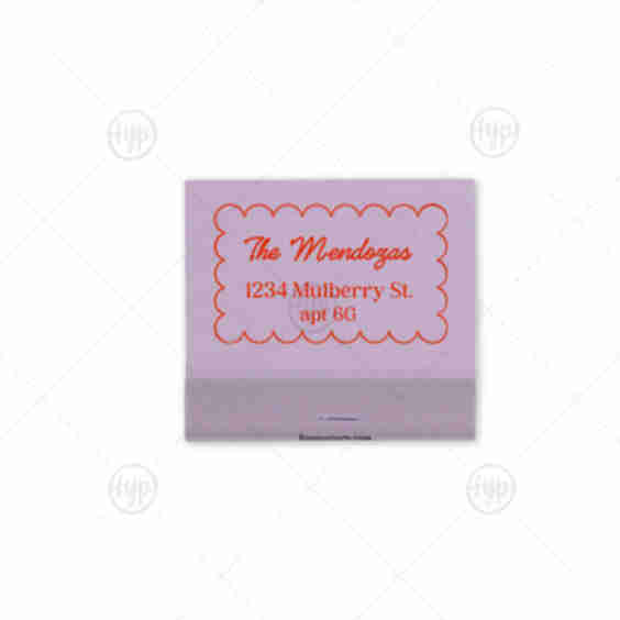 Scalloped Hearth Address Matchbox