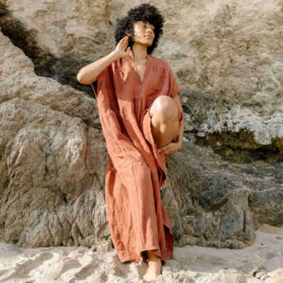 Double V Tiered Maxi Dress