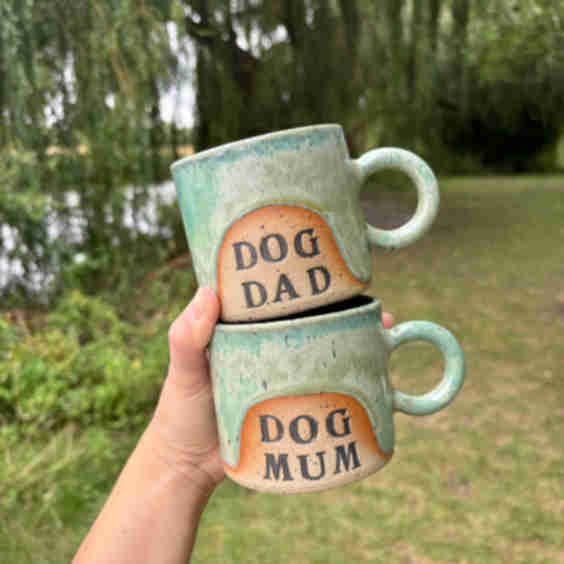 Dog Mum Dog Dad Handmade Ceramic Mug