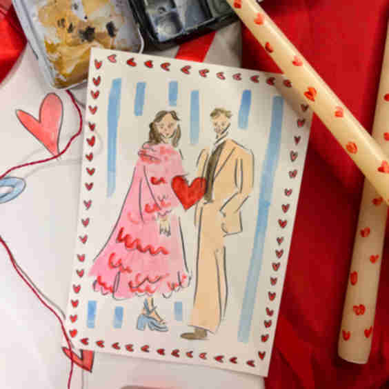 Love Portrait (Heart Background)