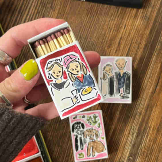 Personalised Hand Painted Matchboxes (Pack Of 3)