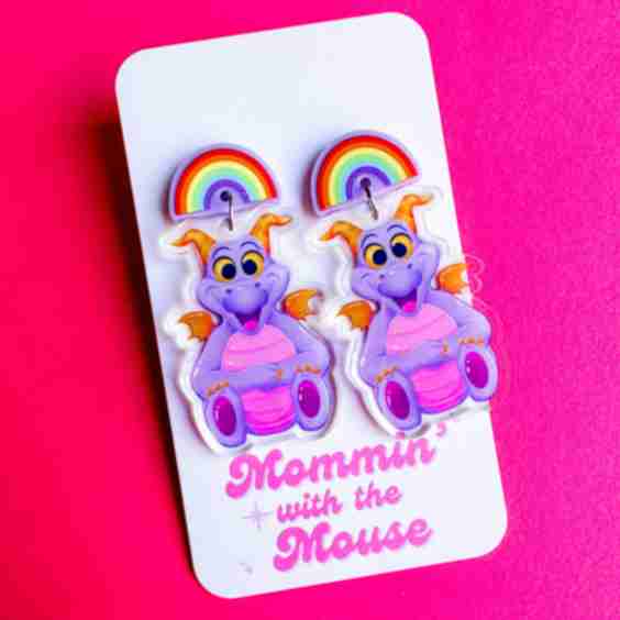 Figment Popcorn Bucket Earrings | Festival of the Arts Epcot Earrings