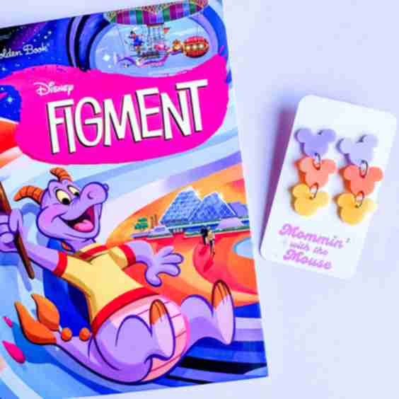 Figment Mickey Earrings | Epcot Festival of Arts, Acrylic Dangle