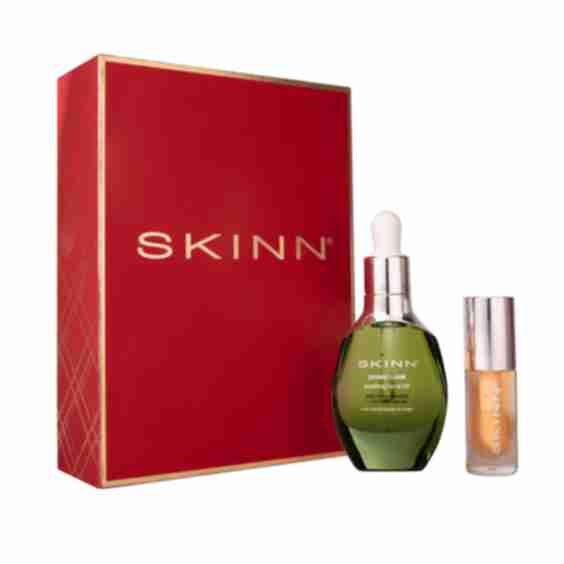 Divine Elixir Ayurvedic Face And Lip Oil Set In Holiday Box