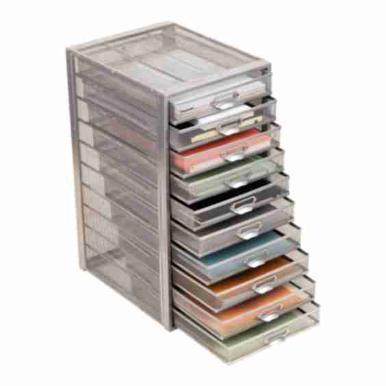 10-Drawer Mesh Metal Storage Cabinet