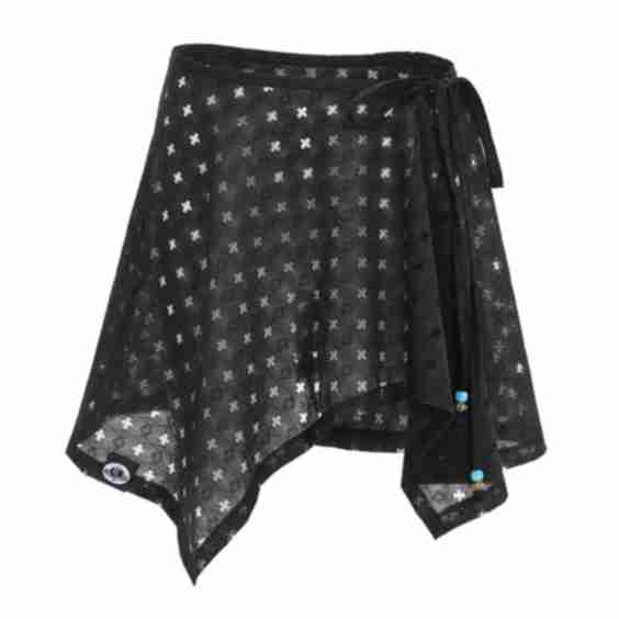 Plus Lace Layered Wrap Skirt