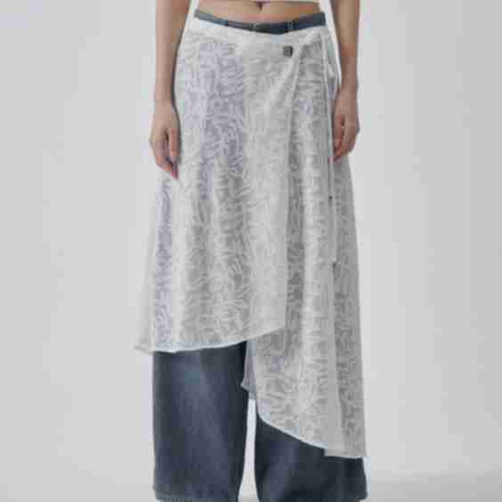 Lace Layering Wrap Skirt