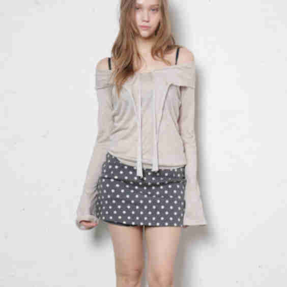 Coco Dot Low Fit Pants Skirt